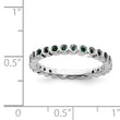 Sterling Silver Stackable Expressions Created Emerald Ring - Birthstone Company