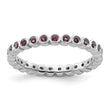 Sterling Silver Stackable Expressions Rhodolite Garnet Ring - Birthstone Company