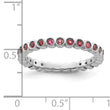 Sterling Silver Stackable Expressions Pink Tourmaline Ring - Birthstone Company
