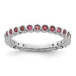 Sterling Silver Stackable Expressions Pink Tourmaline Ring - Birthstone Company