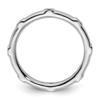 Sterling Silver Stackable Expressions Garnet Ring - Birthstone Company