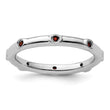 Sterling Silver Stackable Expressions Garnet Ring - Birthstone Company