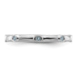 Sterling Silver Stackable Expressions Aquamarine Ring - Birthstone Company
