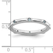Sterling Silver Stackable Expressions Aquamarine Ring - Birthstone Company