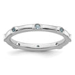 Sterling Silver Stackable Expressions Aquamarine Ring - Birthstone Company
