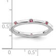 Sterling Silver Stackable Expressions Pink Tourmaline Ring - Birthstone Company