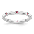 Sterling Silver Stackable Expressions Pink Tourmaline Ring - Birthstone Company