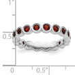 Sterling Silver Stackable Expressions Garnet Ring - Birthstone Company
