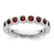 Sterling Silver Stackable Expressions Garnet Ring - Birthstone Company