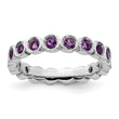 Sterling Silver Stackable Expressions Amethyst Ring - Birthstone Company