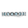 Sterling Silver Stackable Expressions Aquamarine Ring - Birthstone Company