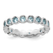 Sterling Silver Stackable Expressions Aquamarine Ring - Birthstone Company