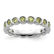 Sterling Silver Stackable Expressions Peridot Ring
