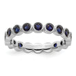 Sterling Silver Stackable Expressions Created Sapphire Ring