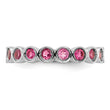 Sterling Silver Stackable Expressions Pink Tourmaline Ring - Birthstone Company
