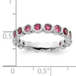 Sterling Silver Stackable Expressions Pink Tourmaline Ring - Birthstone Company
