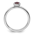 Sterling Silver Stackable Expressions Oval Rhodolite Garnet Ring - Birthstone Company