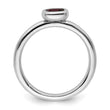 SS Stackable Expressions Cushion Cut Rhodolite Garnet Ring - Birthstone Company