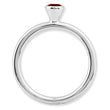 Sterling Silver Stackable Expressions High 4mm Round Garnet Ring - Birthstone Company
