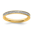 Sterling Silver Stackable Expressions & Diamonds Gold-plated Ring - Birthstone Company