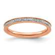 Rose-Tone Diamond Eternity Ring in Sterling Silver (1/5 ct. tw.)