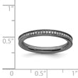 Sterling Silver Stackable Expressions & Diamonds Black-plated Ring - Birthstone Company