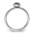 Sterling Silver Stackable Expressions Low 5mm Round Cr. Sapphire Ring - Birthstone Company