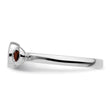Sterling Silver Stackable Expressions Dbl Round Garnet & Dia. Ring - Birthstone Company