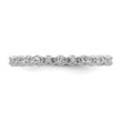 Sterling Silver Stackable Expressions White Topaz & Diamond Ring - Birthstone Company
