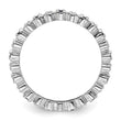 Sterling Silver Stackable Expressions Cr. Sapphire & Diamond Ring - Birthstone Company