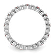 Sterling Silver Stackable Expressions Pink Tourm. & Diamond Ring - Birthstone Company