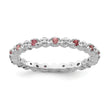 Sterling Silver Stackable Expressions Pink Tourm. & Diamond Ring