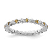 Sterling Silver Stackable Expressions Citrine & Diamond Ring - Birthstone Company