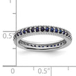 Sterling Silver Stackable Expressions Polished Cr. Sapphire Eternity Ring - Birthstone Company