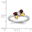 Sterling Silver Stackable Expressions Polished CI & GA Butterfly Ring - Birthstone Company