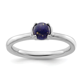 Sterling Silver Stackable Expressions Polished Blue Lapis Ring - Birthstone Company