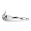 Diamond Heart Lock Stackable Ring in Sterling Silver - Birthstone Company