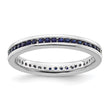 Sterling Silver Stackable Expressions Polished Created Sapphire Ring