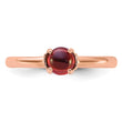 Sterling Silver Stackable Expressions Garnet Pink-plated Ring - Birthstone Company