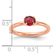 Sterling Silver Stackable Expressions Garnet Pink-plated Ring - Birthstone Company