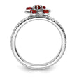 Sterling Silver Stackable Expressions Garnet Ring - Birthstone Company