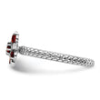 Sterling Silver Stackable Expressions Garnet Ring - Birthstone Company