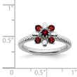 Sterling Silver Stackable Expressions Garnet Ring - Birthstone Company