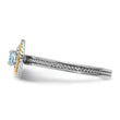 Sterling Silver & 14K Expressions Aquamarine Ring - Birthstone Company