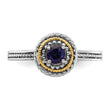 Sterling Silver & 14k Stackable Expressions Created Sapphire Ring - Birthstone Company