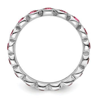 Sterling Silver Stackable Expressions October Crystal Ring - Birthstone Company