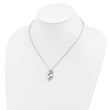 Sentimental Expressions Sterling Silver Rhodium-plated FWC Pearl CZ 2 P's in a Pod Motherhood Friendship 18in Necklace - Birthstone Company