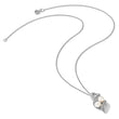 Sentimental Expressions Sterling Silver Rhodium-plated FWC Pearl CZ 2 P's in a Pod Motherhood Friendship 18in Necklace - Birthstone Company