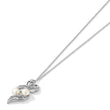 Sentimental Expressions Sterling Silver Rhodium-plated FWC Pearl CZ 2 P's in a Pod Motherhood Friendship 18in Necklace - Birthstone Company
