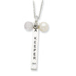 Sterling Silver Pearl CZ Necklace Gift-Ready Elegant Design